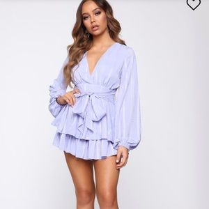 Lavender long sleeve romper